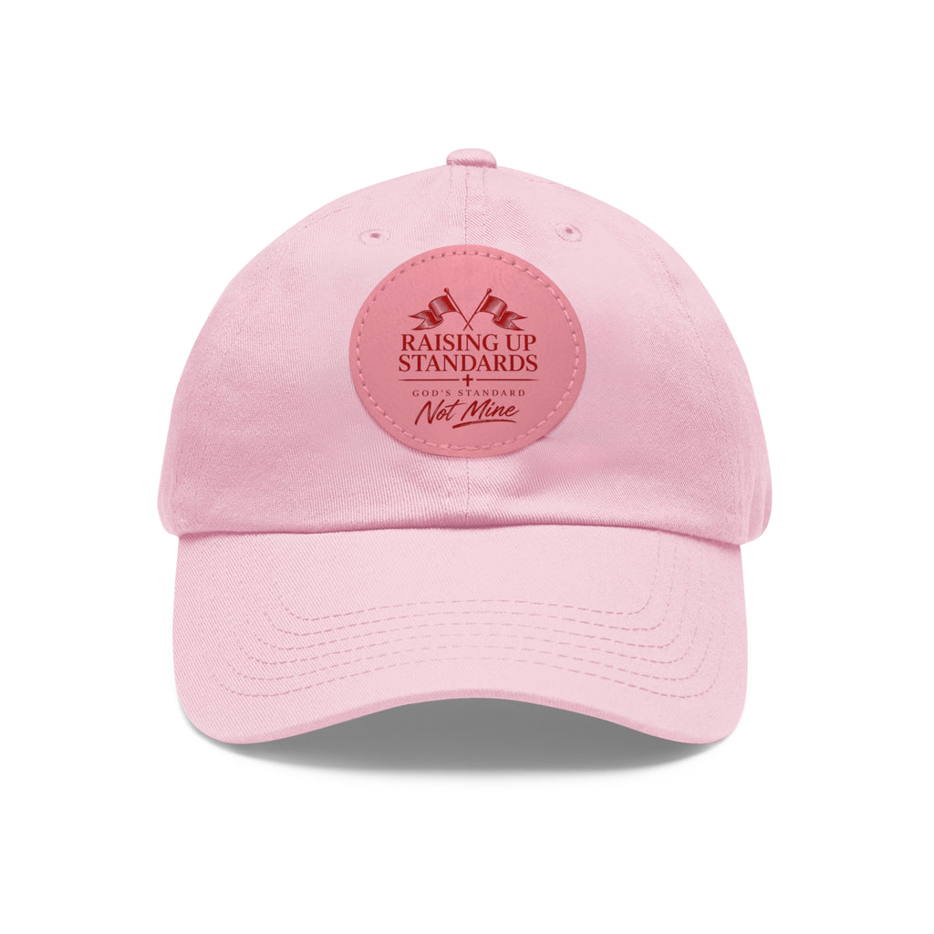 Leather Patch Hat — "Raising Up Standards" Vintage Baseball Cap