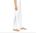 Kids Pants — White Relaxed loose with Jesus Script Accent