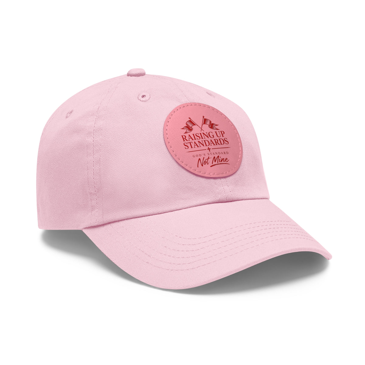 Leather Patch Hat — "Raising Up Standards" Vintage Baseball Cap