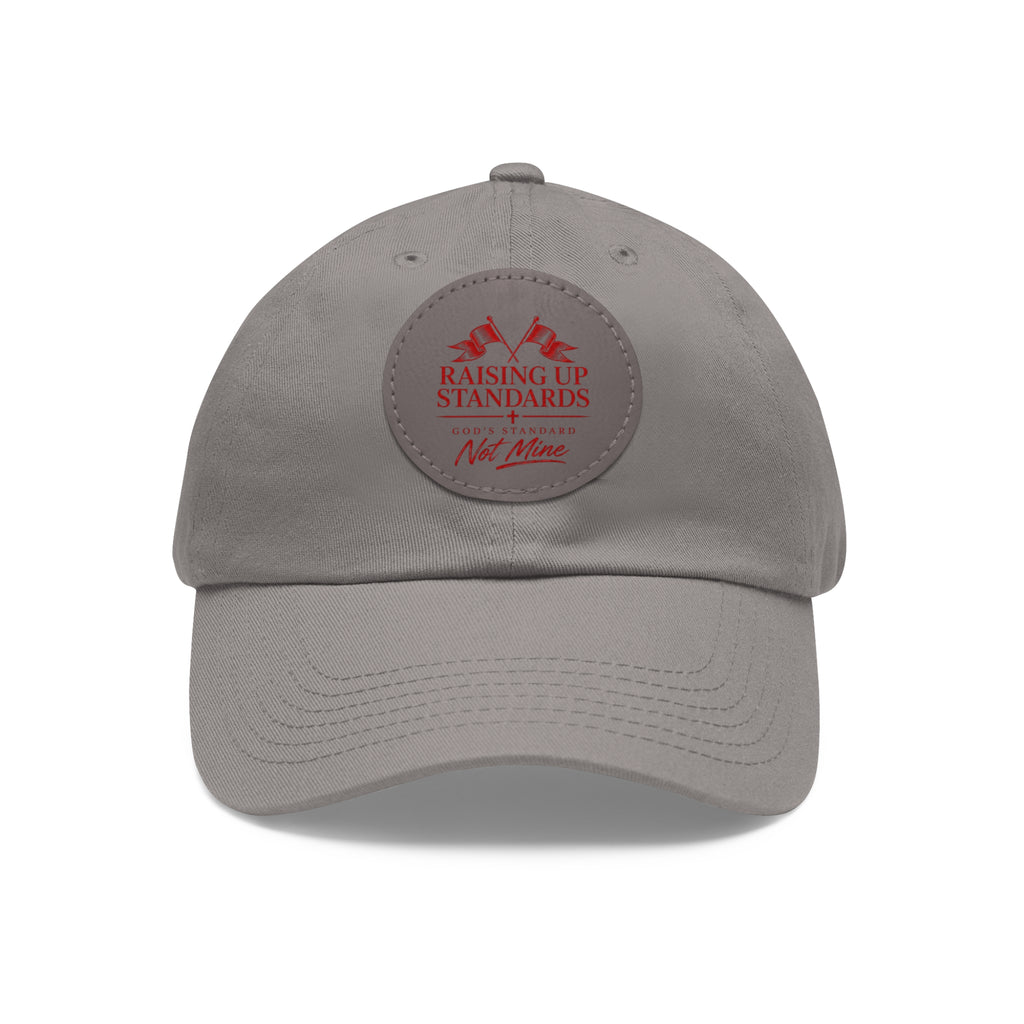 Leather Patch Hat — "Raising Up Standards" Vintage Baseball Cap