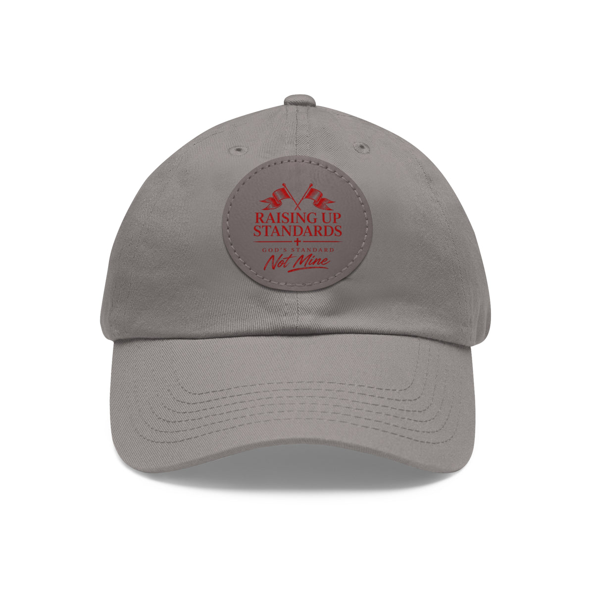 Leather Patch Hat — "Raising Up Standards" Vintage Baseball Cap