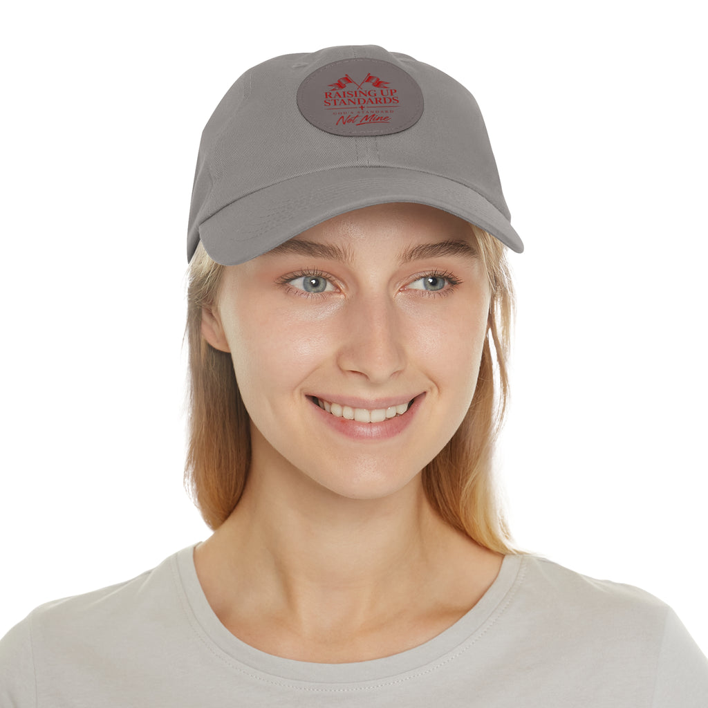 Leather Patch Hat — "Raising Up Standards" Vintage Baseball Cap