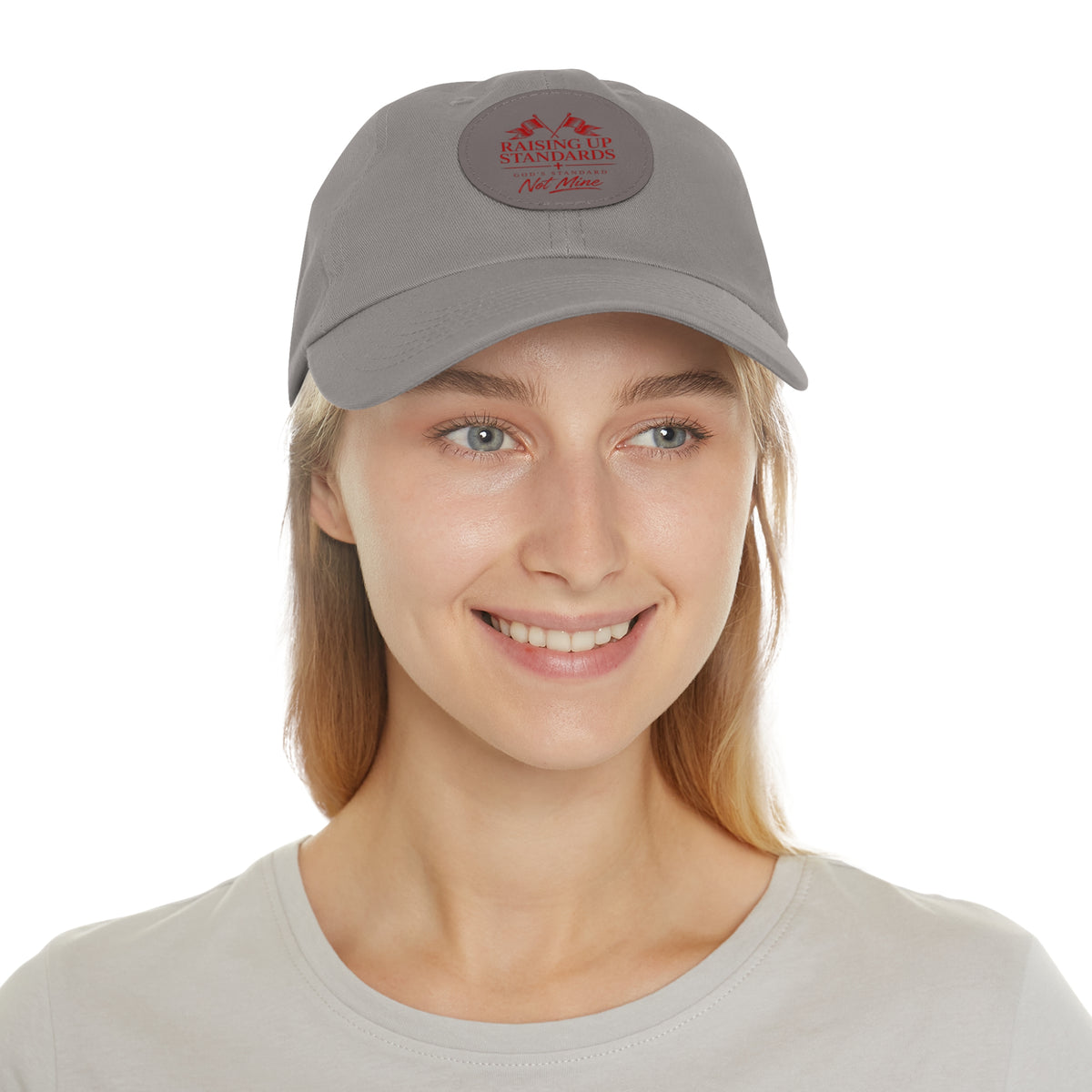 Leather Patch Hat — "Raising Up Standards" Vintage Baseball Cap