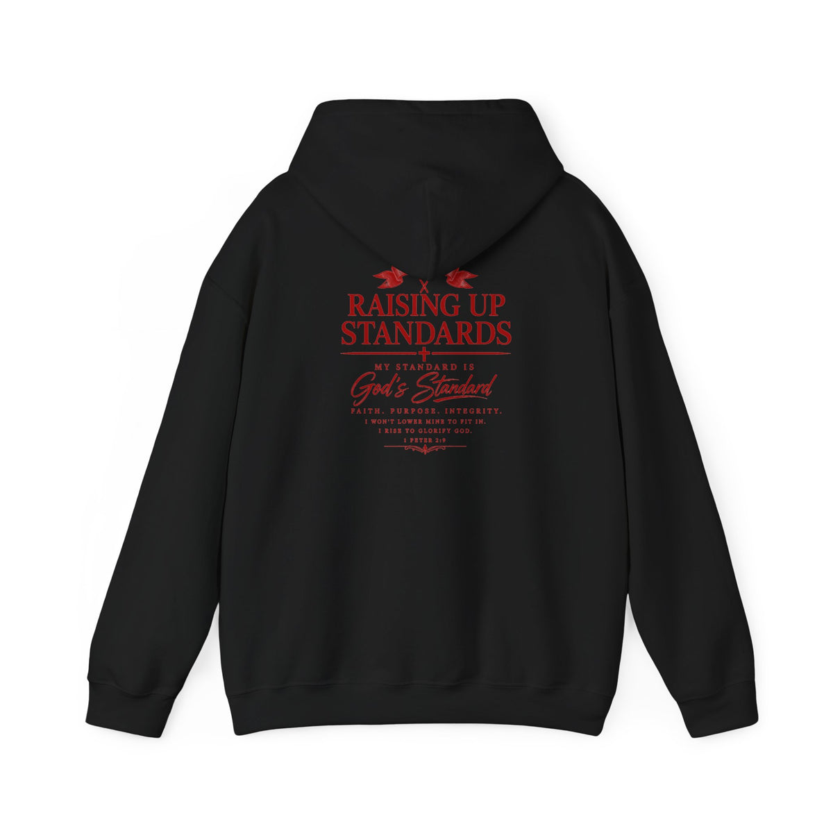 Raising Up Standards Hoodie — Faith-Based "Raising Up Standards" Pullover