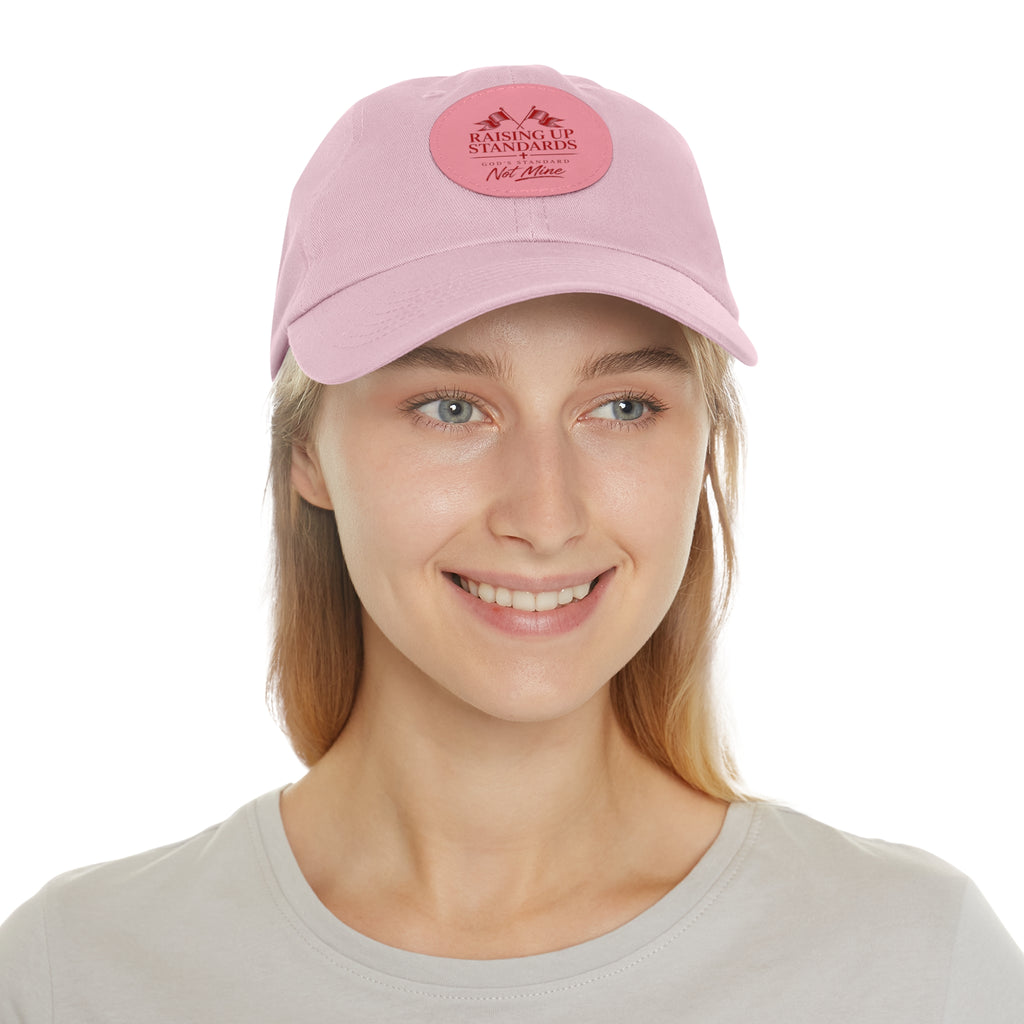 Leather Patch Hat — "Raising Up Standards" Vintage Baseball Cap
