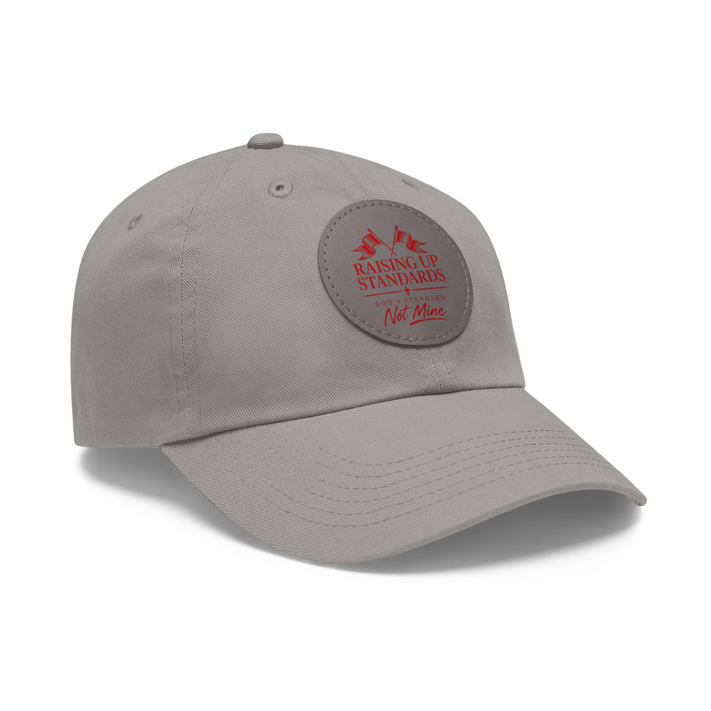 Leather Patch Hat — "Raising Up Standards" Vintage Baseball Cap